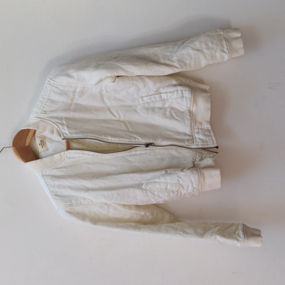 White Marine Layer Bomber Jacket